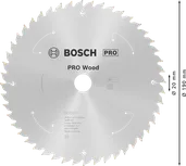 Bosch PRO Wood batteridrevet sirkelsagblad, 190 mm diameter.