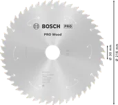 Bosch PRO Wood batteridrevet sirkelsagblad 216 mm.