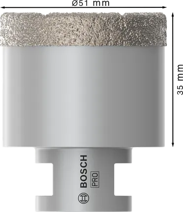 Bosch PRO keramisk tørrkjernekutter 51 mm diameter.