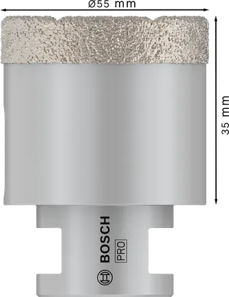 Bosch PRO keramisk tørrkjernekutter 55 mm for flisboring.