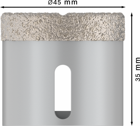 Bosch PRO keramisk tørrkjernekutter 45x35 mm X-Lock.
