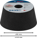 Bosch PRO Stone konisk koppskive for sliping av steinoverflater.