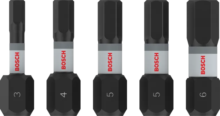 Bosch PRO H slagbitsett H3-H6 25 mm for skrutrekking.