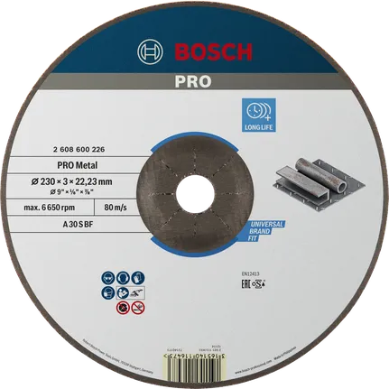 Bosch PRO metallbundet kappeskive 230 x 3 x 22,23 mm.