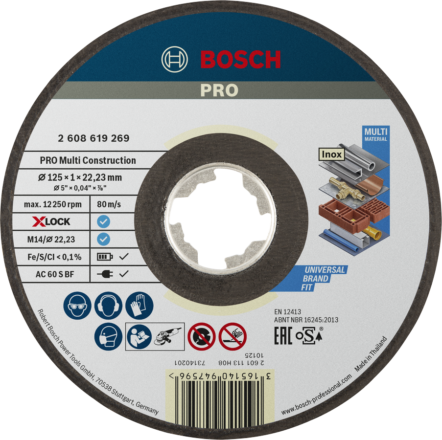 Bosch PRO Multi Material X-Lock kutteskive 125 mm.