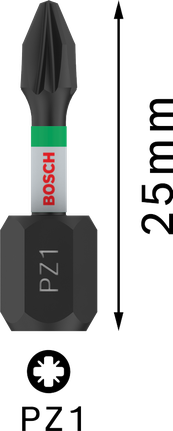 Bosch PRO Pozidriv slagbor PZ1 25 mm.