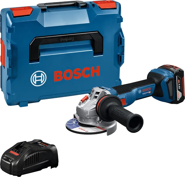 Bosch 18V batteridrevet vinkelslipersett.