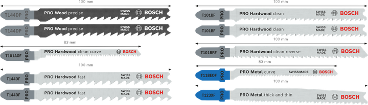 Bosch PRO stikksagbladsett for tre og metall, 10 deler.