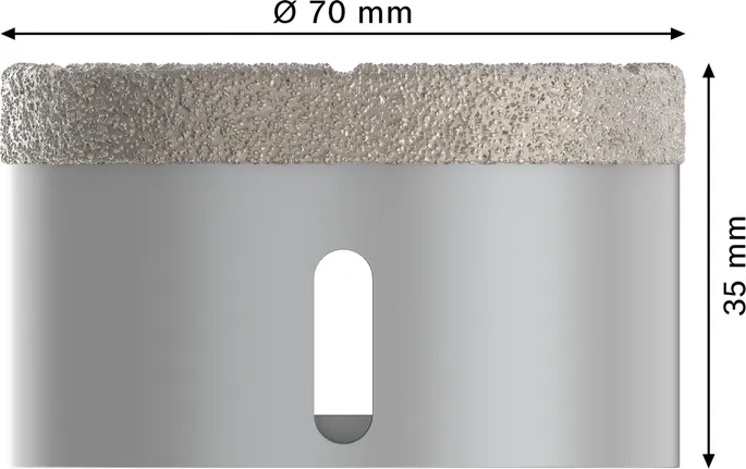 Bosch PRO keramisk tørrkjernekutter 70 x 35 mm X-Lock.
