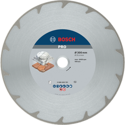 Bosch PRO marmor diamantskive, 300 mm for kutting.