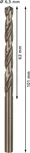 Bosch PRO HSS-Co spiralbor 6,5 mm for rustfritt stål.