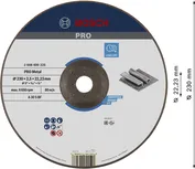 Bosch PRO metallbundet skjæreskive 230 x 2,5 mm.