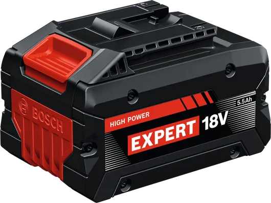 Bosch EXBA18V-55 batteripakke, 18V 5,5Ah kapasitet.