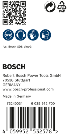 Sikkerhetsmerke for Bosch EXPERT SDS plus-7X hammerbor.