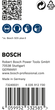 Etikett for Bosch EXPERT SDS plus-7X hammerbor.