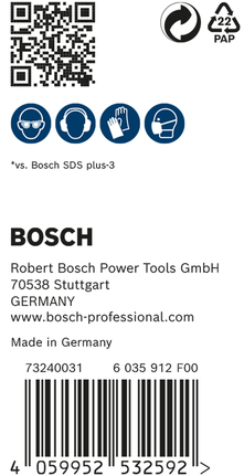 Etikett for Bosch EXPERT SDS plus-7X hammerbor.