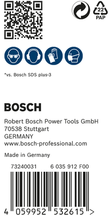 Bosch EXPERT SDS plus-7X hammerbor 10 x 200 x 265 mm etikett.