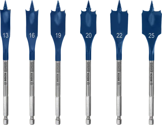 Bosch EXPERT Self Cut Speed spadeborsett, 6 størrelser.