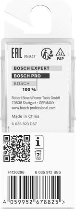 Bosch PRO-fres med nøkkelhull 13,5 × 8,6 mm, 8 mm skaft.