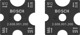 Bosch PRO skjæreformsett med størrelsene M6, M8, M10 og M12.