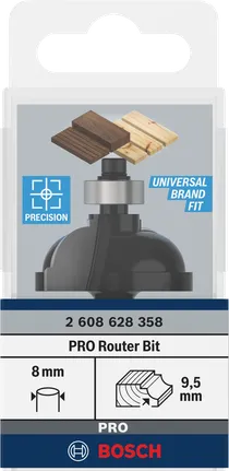 Bosch PRO-fres klassisk hull 9,5 mm, 8 mm skaft.