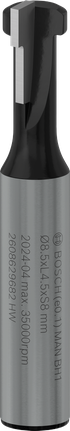 Bosch PRO-fres med nøkkelhull og 8 mm skaft, enkeltskjær.
