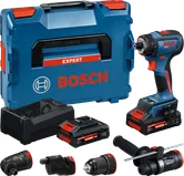 Bosch EXSR18V-90FC batteridrevet drillsett med tilbehør.
