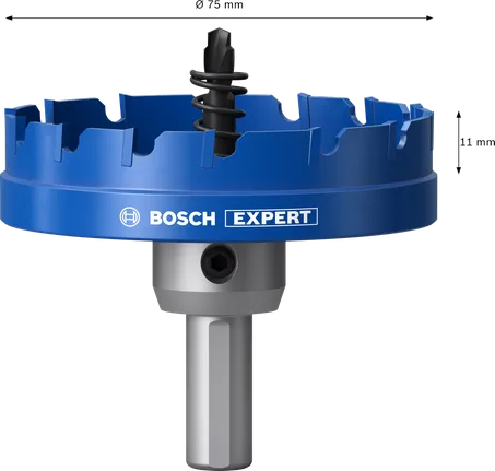Bosch EXPERT hullsag for metallplater med aksel, 75 mm.