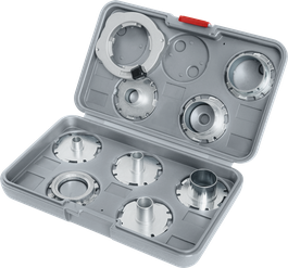 Bosch PRO malsett for fres, metrisk, 9 deler i etui.