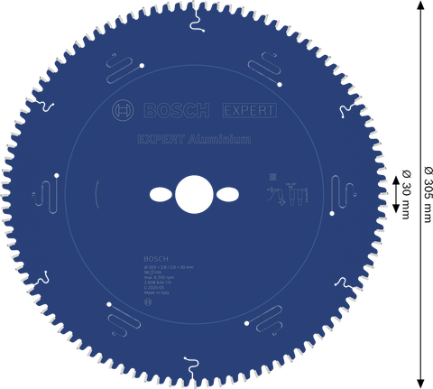 Bosch EXPERT sirkelsagblad i aluminium, 305 mm diameter.