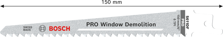 Bosch PRO vindusrivning S611DF-blad, 150 mm.