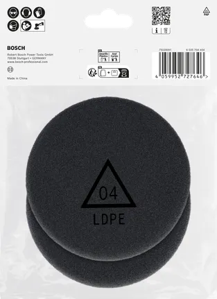Bosch poleringssvamp 77 mm finish 2-pakning.