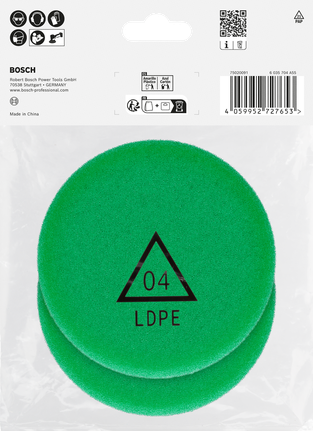 Bosch poleringssvamp 77 mm kuttet 2 stk.