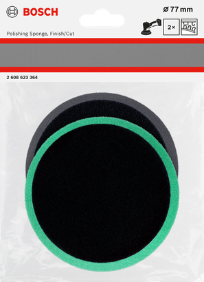 Bosch 77 mm poleringssvampsett 2 deler.