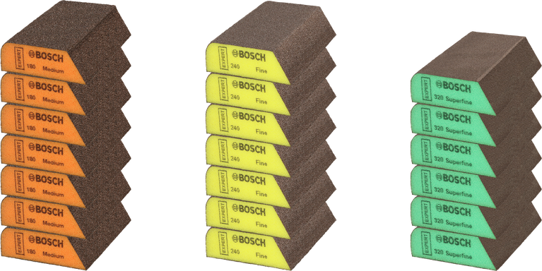 Bosch EXPERT S470 Combi Block slipesvamper medium, fin, superfin.