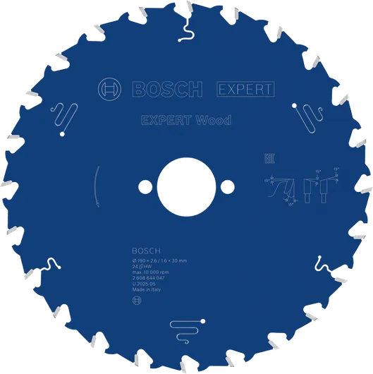 Bosch EXPERT Tre sirkelsagblad 190 mm T24.