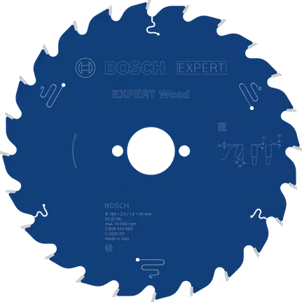 Bosch EXPERT Tre sirkelsagblad 190 mm T24.