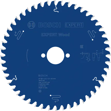 Bosch EXPERT sirkelsagblad for tre 190 mm T48.