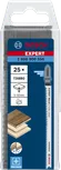 Bosch EXPERT Wood 2-sidet rengjøring T308BO stikksagblader 25-pakning.