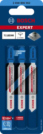 Bosch EXPERT Tough Metal T118EHM stikksagblad, hardmetall.