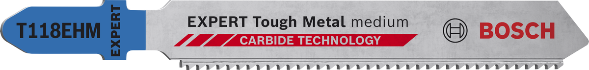 Bosch EXPERT Tough Metal T118EHM stikksagblad med hardmetalltenner.