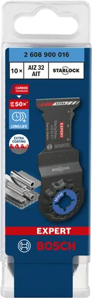 Bosch EXPERT MetalMax AIZ 32 AIT multiverktøyblader i hardmetall.