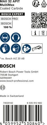 Bosch EXPERT MultiMax MAII 32 APIT multiverktøyblad i hardmetall.