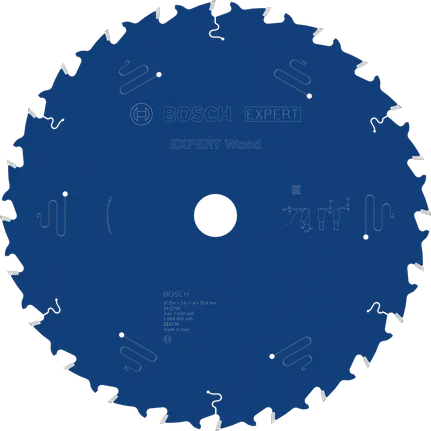 Bosch EXPERT Wood sirkelsagblad T24 for presis treskjæring.