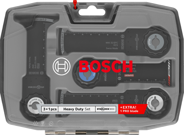 Bosch Heavy Duty-sett Starlock Max oscillerende kniver, 4 deler.
