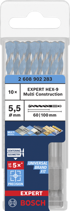 Bosch EXPERT HEX-9 multikonstruksjonsbor 5,5 mm pakke.