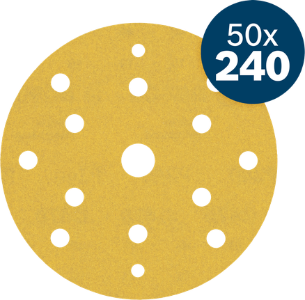 Bosch EXPERT C470 150 mm G240 sandpapirskive med flere hull.