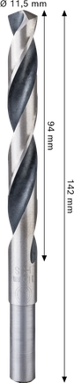 Bosch metall HSS spiralbor 11,5 mm SYL redusert skaft.