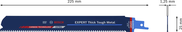 Bosch EXPERT tykt, tøft metall S1155CHC bajonettsagblad.