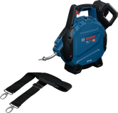 Bosch GFT18V-30 batteridrevet luftpumpe med bærestropp.